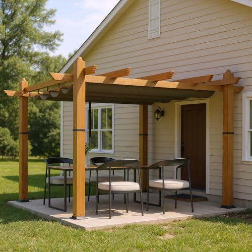 Pérgola retráctil moderna 10x10 pies