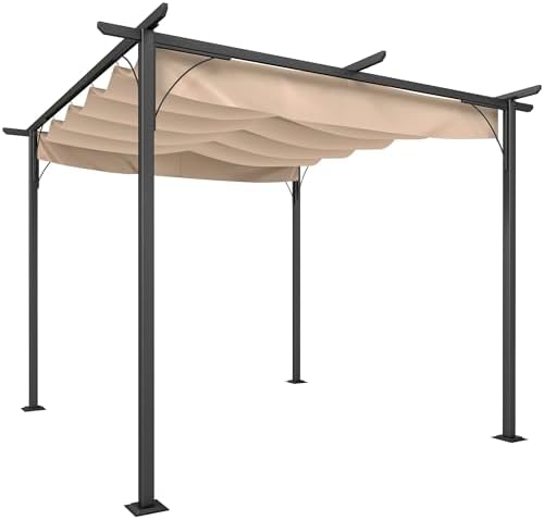 Cenador retráctil para patio 10x10 pies