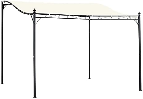 Pérgola de acero crema 10x10 pies
