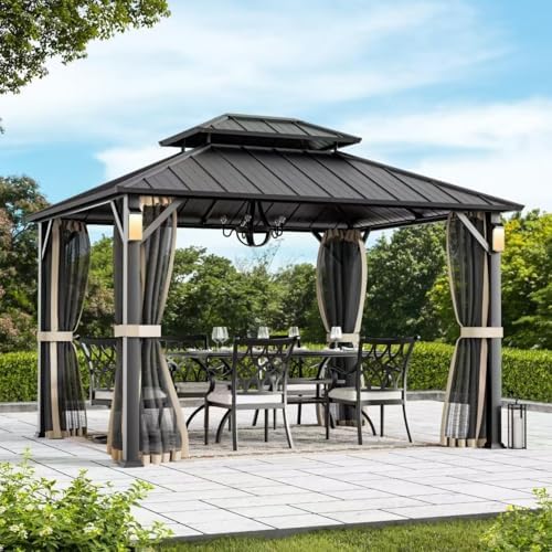 Gazebo permanente con luces LED