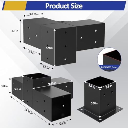 Kit de soportes para pérgola de acero