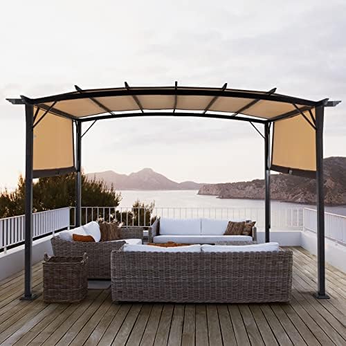 Pérgola arqueada de acero 9x12 pies