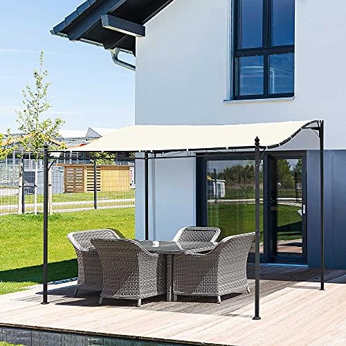 Pérgola de acero crema 10x10 pies