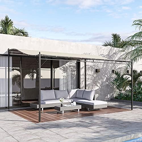 Pérgola de acero blanca 10x13 pies