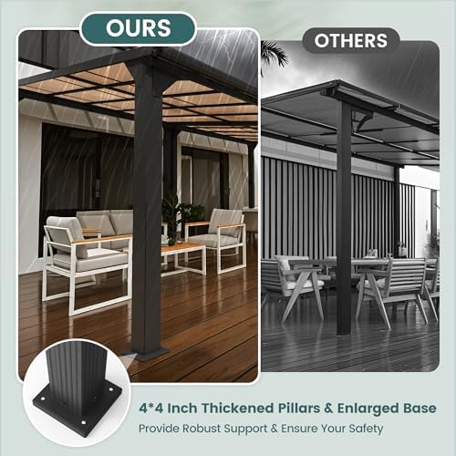 Pérgola adosada 10x20 pies