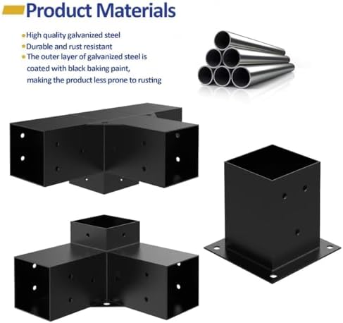 Kit de soportes para pérgola de acero