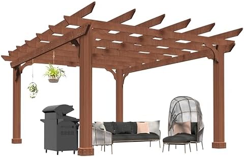Pérgola de cedro 10x12 pies