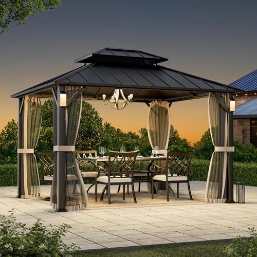 Gazebo permanente con luces LED