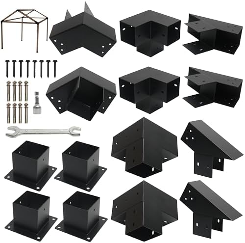 Soportes inclinados para pérgola