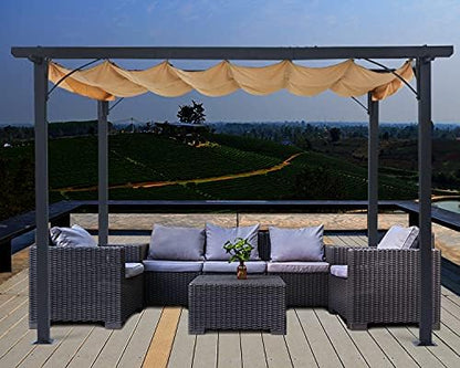 Cenador de patio con dosel 11x11 pies