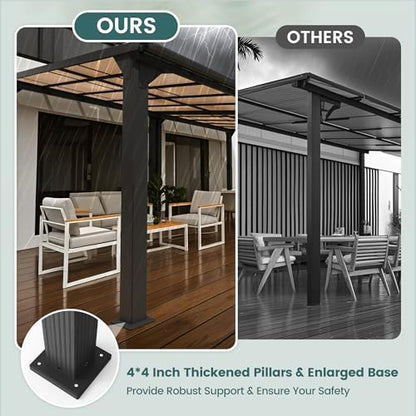 Pérgola adosada 10x20 pies