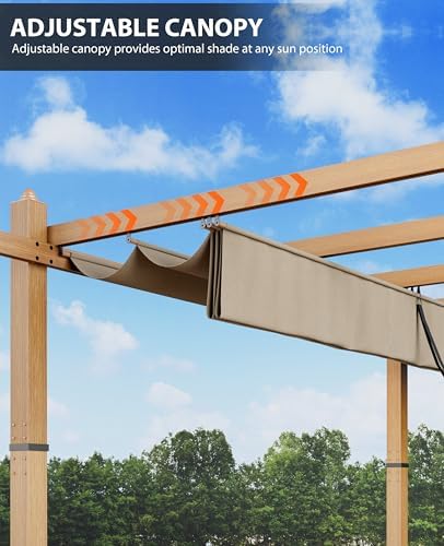 Pérgola retráctil moderna 10x10 pies