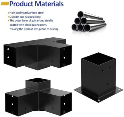 Kit de soportes para pérgola de acero