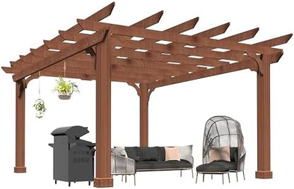 Pérgola de cedro 10x12 pies